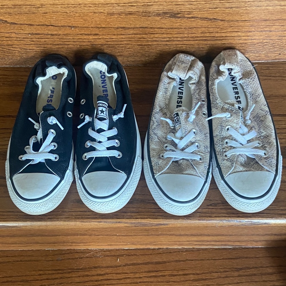 Converse Womens Sneakers in Black and Tan